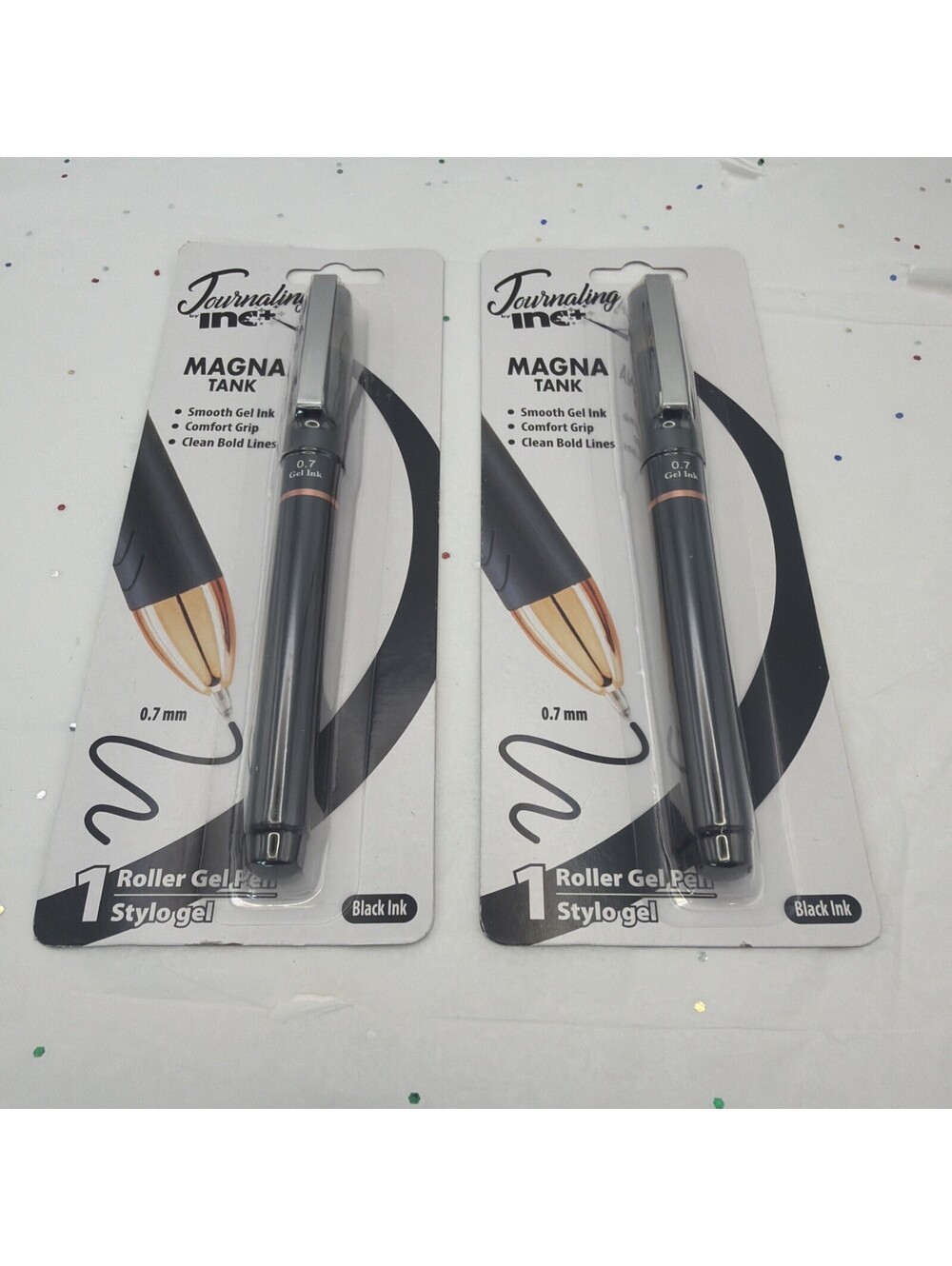Journaling by Ino+ Magna Tank Roller Gel Pen 2 Packs Smooth Gel Ink. Comfort Tip